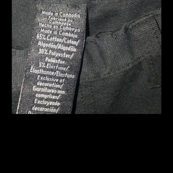 Calvin Klein  size 12 black pull on leggings mock zip never worn - Picture 5 of 5